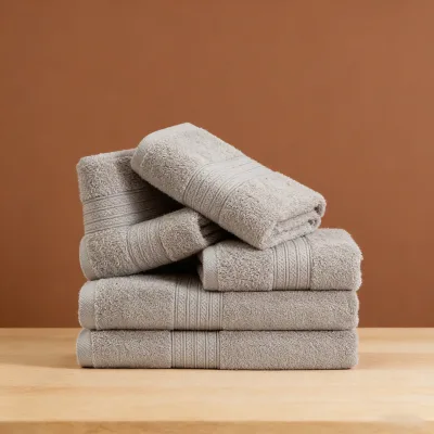 Hospitality Grade First-Class Combed Organic Cotton Bath Towel Set Solid Color Skin-Friendly Luxury Hotel Collection Bulk