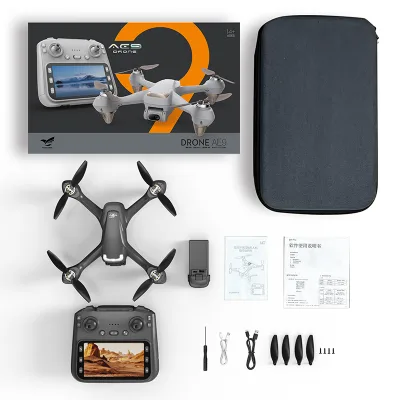 AE9 4K Professional Drone with GPS Optical Flow Positioning Auto Return Foldable RC Quadcopter for Aerial Photography