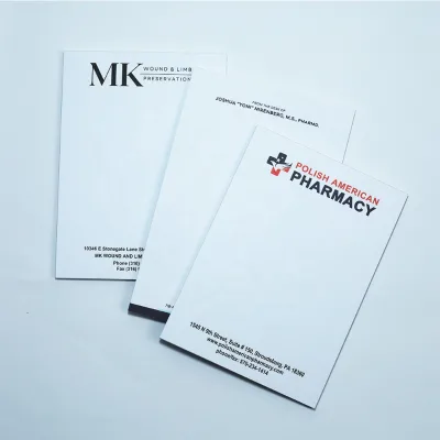 Customized Printed Loose Leaf Glue Binding 40 Sheets Notebooks Writing Pads Notepad and Office Supplies