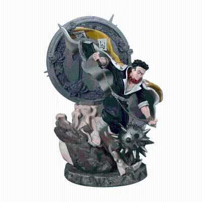New Style Japanese Anime Figures Demon Slayer Himejima Gyoumei Pvc Action Figures with Light for Gifts