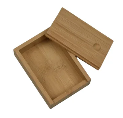 Custom Packaging Boxes Bamboo Wood Storage Box with Pull Cover