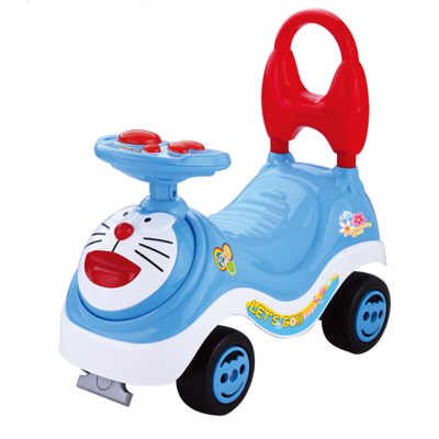 Factory Direct Sales Plastic Body With Music Children's Rocking Car Wheels Silent  Children's Toy Car