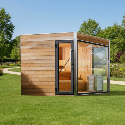 Finnish Sauna 5-9 People Dry Steam Finnish Sauna Red Cedar Sauna