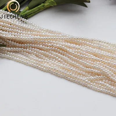 Hot Selling Freshwater 3mm Natural Pearl AAA Potato Shape Genuine Pearls Strands Wholesale