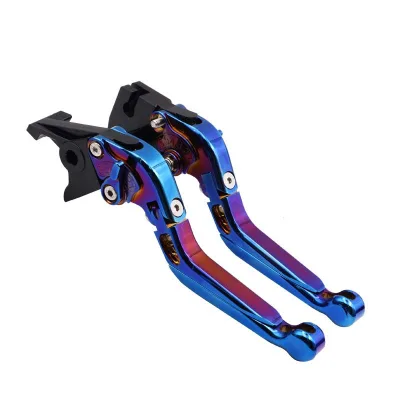 Burnt Titanium Plated Titanium Alu Motorcycle Racing Folding Extendable Brake Clutch Handle Lever