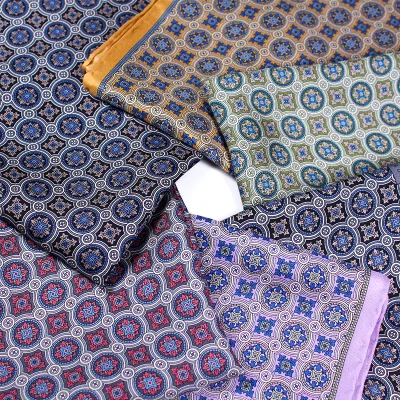 Personalized Silk Pocket Square for Men Custom Digital Printed Design Factory Direct Handkerchief