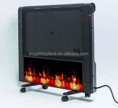 Top Rated Wall Mount/ Portable Electric Fireplace with Four Wheels