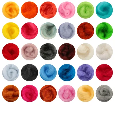 Charmkey Alpaca Felt Craft Wool Roving Yarn Wool Chunky Yarn for Needle Felting Wet Felting Diy Handmade