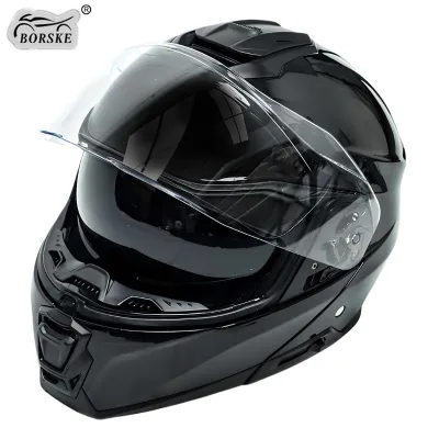 Customization Flip up DOT Quick Release Classic Modular Full Face Dark Smoke Sun Visor Motorcycle Helmets for Adults