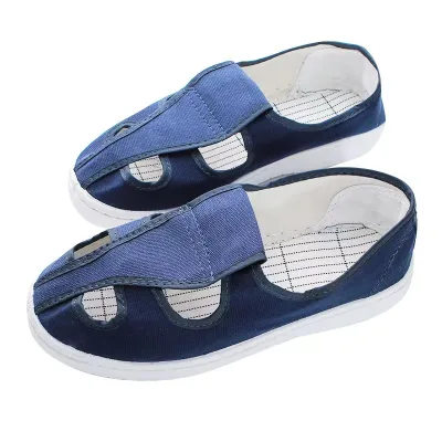 PVC Outsole Upper Cleanroom Laboratory Semiconductor Industry Worker Esd Mesh Shoes