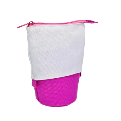 H-TONE Pencil Bag Pen Holder Stationery Case PU Stand-up Retractable Transformer Bag Colorful Organizer