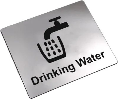 Durable Aluminum Sign Waterproof Rust Prevention for Outdoor Water Valve Tap for Drinking Water Application