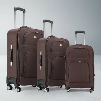 Wholesale Canvas Travel Trolley Set Smooth Telescopic Handle Comfortable Top Handle 3 Digit Combination Lock 360° Spinner