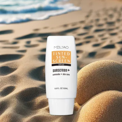MELAO Private Label Organic Natural Herbal Travel Size Sunscreen With Color Spf 50 Tinted Face Sunscreen Sun Protection