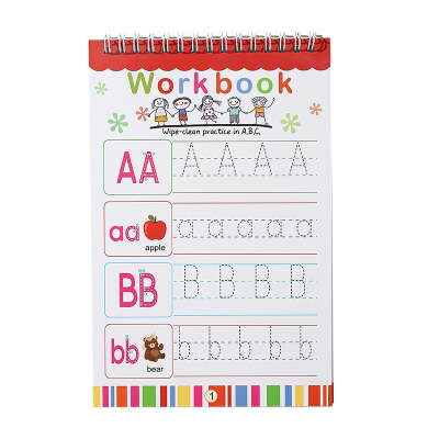 Character Practice Book Early Childhood Education Cross-border Supply  English and Spanish Erasable Learning Book