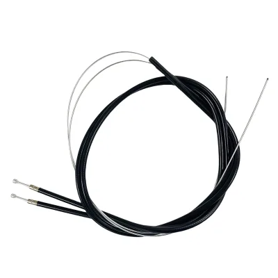 Bike control cable 2P coiled gaine steel wire break Push Pull Throttle cable bicycle die-casting zinc head throttle steel cable