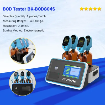 BIOBASE Manufacture BOD Tester BK-BOD806S 6 Samples Touch Screen 5-inch Color Touch Screen for Environmental Monitoring