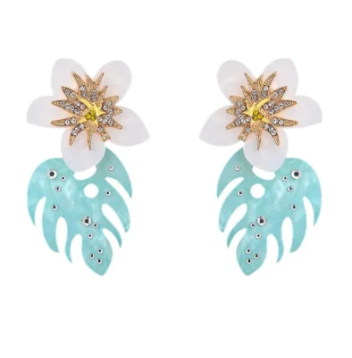 Flower Alloy Dot Diamond Own Design Jewelry Polymer Clay Earrings Making