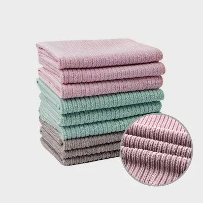 Striped Superpol Microfiber Cleaning Cloths Lint Free Streak Free Polishing Towel for Kitchen Screen Glass Wholesale