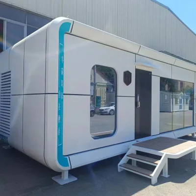 Off-Grid Self-Sufficient Aluminum Eco Cabin 2.0 Wellness Capsule Prefab House Solar Energy Air Water Generator Negative Hotel