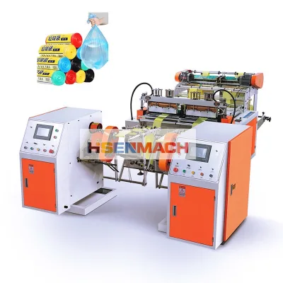 Factory Price Plastic Black Coreless Roll Garbage Bag Rolling and Perforation Machine Manufacturer