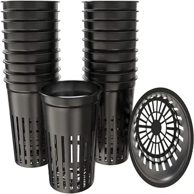 For Aquaponics Orchids Plastic Net Cups, Pots Plant Containers Hydroponics Grow Pots