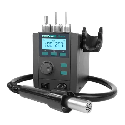 Quick 859D+ Hot Air Desoldering Station 700W Twin-turbo Hot Air Station for Mobile Phone Motherboards PCB Manufacturing Repair