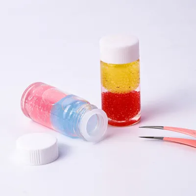 Custom Logo Eyelash Extensions Glue Tweezers Cleaning Ball Wholesale Lash Tools Tweezers Cleaner Sponge Ball Black Glue Cleanser