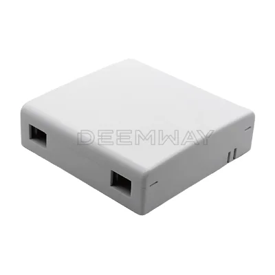 2 Core Fiber Optic Access Terminal Box for Ftth SC LC Adapter and UPC APC Pigtail Optical Fiber Faceplate