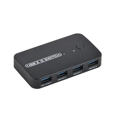 FJ-U302 Fjgear 2 in 4 OUT USB3.0 SHARINF SWITCH METAL CASE HD PLUG and PLAY