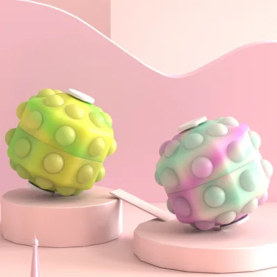 3D Rotating Decompression Glow in Dark Squeeze Ball Stress Relief Toys Balls for Children