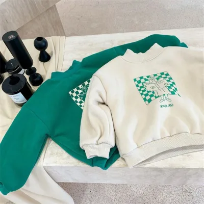 High Quality Wholesale Custom Logo Kids Hoodies Plain Thick Baby Boy Girl Clothes Sweatshirts Hoodies