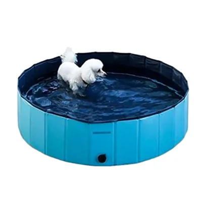 Thickened PVC Foldable Dog Pool, Pet Bath Inflatable Swimming Tub for Outdoor Washing, Training & Summer Cooling Fun