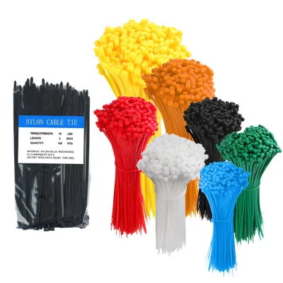 TIANBAI PA66 Nylon Electrical Heavy Duty Self-Locking UV Resistant Waterproof Black Wire Tie 2.5mm X 200mm for Bundle Cables