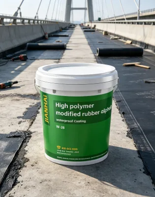 CE Elastomeric Liquid Membrane W-26 Eco-Friendly Rubber Waterproof Coating for Outdoor Construction Bridge & Tunnel Concrete