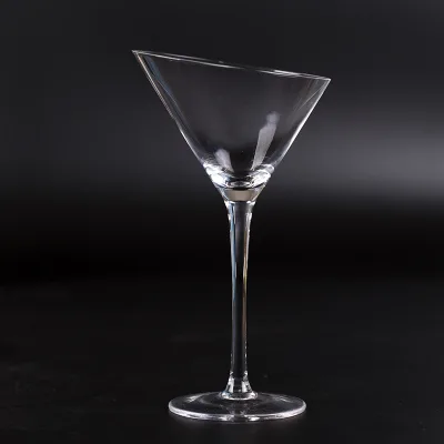 Wholesale Clear Handmade Long Stem Lead Free Crystal Martini Glass Cocktail Glasses