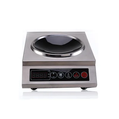 Commercial 5KW Counter Top Electric Induction Cooker 220V Soup Kitchen Appliance Big Power 3500W Battery Source