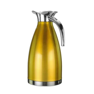 2L Large Capacity Stainless Steel Thermos Coffee Carafe Double Walled Vacuum Insulated Coffee Pot Jug Heat Preservation
