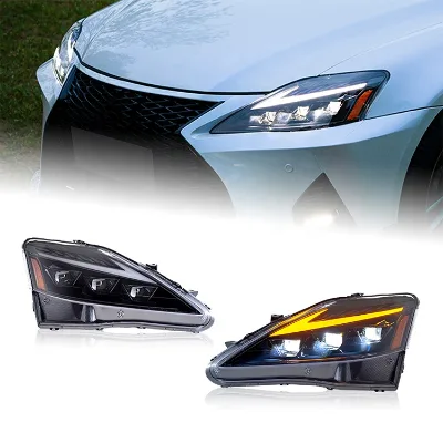 HCMOTIONZ Factory LED Head Lights Assembly DRL Start up Animation IS350 C ISF 2006-2013 Front Lights for Lexus IS250