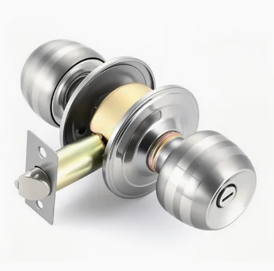 Durable Emergency Exit Cylindrical Locks with 3 Keys Waterproof Stainless Steel Anti-Theft Door Knobs Polished Finish
