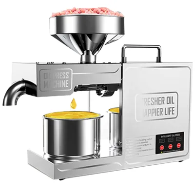 Best Selling COFETO Electric Fully Automatic Peanut Soybean Sesame Seeds Oil Press Machine Mini OilFor Hotel Use B03 New