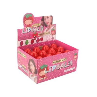 Silky Strawberry Lip Balm with Vibrant Color Moisturizing Gel Formula Containing Chemical Ingredients