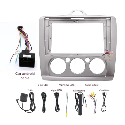 Car Frame for 1999-2009 Ford Focus Manual AC 9INCH Mp3 Android Dvd Player Radio Head Unit Stereo Speaker Panel Car Radio Frame