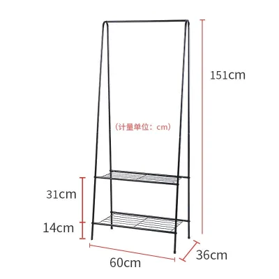 Two-Tier Multi-Function Triangle Coat Rack with Removable Wheels Removable Wheels Home Furniture for Bathroom Use