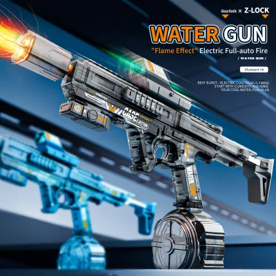 Kids High-Pressure Premium Continuous-Fire Kids Flame-Style Version Fully Automatic Water Gun for Summer Outdoor