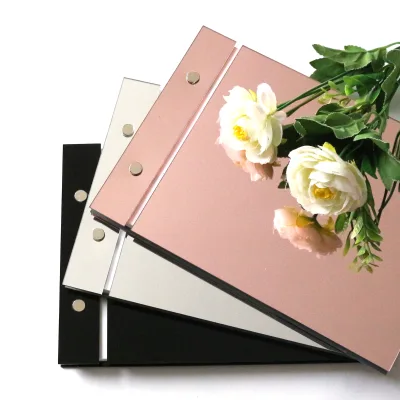 Custom Unique Wedding Guest Book Sign Mirror Acrylic Cover Memorial Signbook for Wedding Guest Books