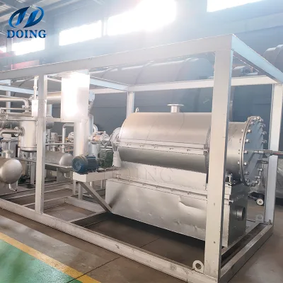 Global Service DOING 100kg-10+ T/D High Oil Yield HFO Carbon Black Output Batch Pyrolysis Reactor Engine Urban Solid Waste