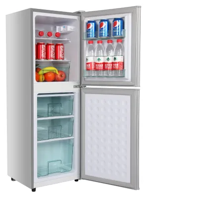 116L BCD-116W 2 Doors Bottom Freezer Top Fridge Electric 220V 116L Retro Refrigerator Combi Fridge Mini Fridge Refrigerator