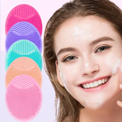 Wholesale Oval Silicone Facial Massage Brush Remove Dead Skin Baby Shampoo Brush Scrubber Manual Cleansing Face Cleaning Brush