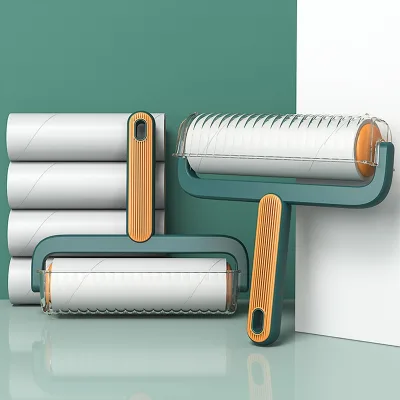 Teardownable Plastic Lint Roller for Dog Hair Removal Sticky Hair Remover Bed Brush with Felt for Clothes and Bed Linens